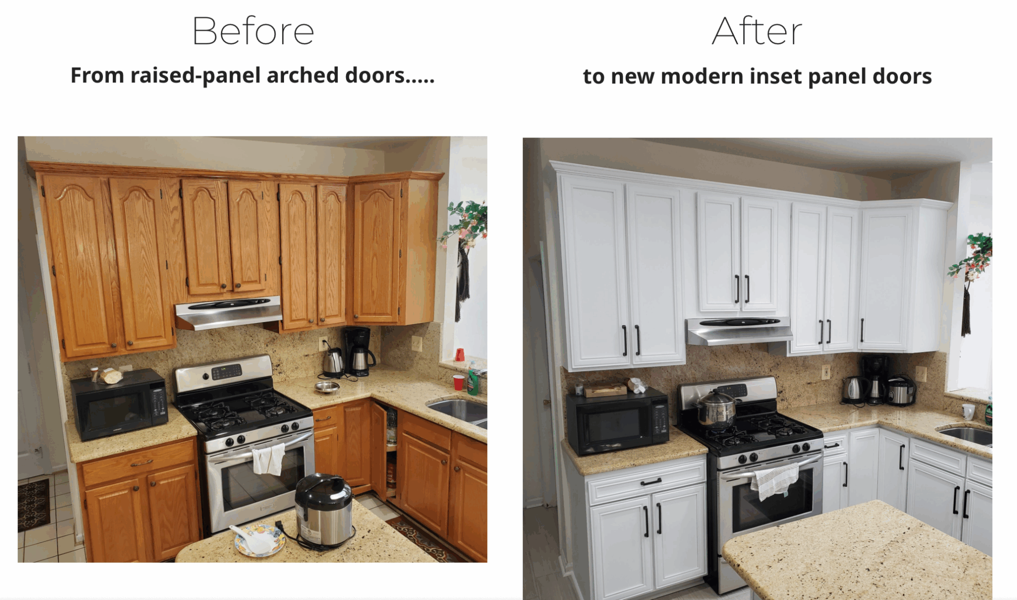 before after oak refinish